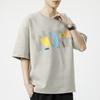Playera de Manga Corta Talla Grande para Hombre 2025 Verano Nuevo Cuello Redondo Tendencia Juvenil Casual Suelta Moda Media Manga Ropa de Hombre