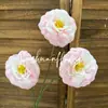 Nuevo Modelo de Flores de Hibisco Artificiales de 3 Cabezas, Flores Artificiales de Hibisco Estilo Pintura al Óleo para Bodas, Decoraciones de Salón de Bodas y Decoración del Hogar