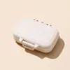 Mini Pastillero Pequeño de Tres Compartimentos, Caja de Almacenamiento de Pastillas para Tres Comidas al Día, Caja de Medicamentos Sellada de Tres Compartimentos, Dispensador Portátil