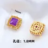 Caja Mágica de Mariposa de Cobre Dorado Estilo Chino con Cristales Incrustaciones de Perla Calcedonia Superficie de Huevo Accesorios para Pulseras Collares Joyería DIY