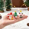 Materiales para decoración DIY de escena navideña transfronteriza: Papá Noel, muñeco de nieve, árbol de Navidad, renos, adornos de micro paisajismo