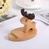 Soporte de Teléfono Móvil de Conejo Giratorio de Madera Año del Conejo Zodiaco Soporte de Teléfono Móvil de Madera Maciza Tamaño Forma Logo Grabado