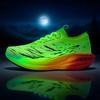 [Batimento Cardíaco] Família Fluorescente Estilo Muito Popular Solado Macio Esportivo Placa de Carbono Tênis de Corrida Fivela Giratória Sapatos Infantis Sapatos Esportivos