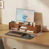 Soporte Elevador Base para Monitor de Computadora de Escritorio Soporte de Escritorio Estación de Trabajo de Escritorio de Oficina Estante de Almacenamiento con Cajón de Escritorio