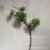 Agulha de Pinheiro Grande Única Galho de Pinheiro Falso Bonsai Galho de Árvore Morta Cipreste Rocha Decoração Galho Falso Agulhas de Pinheiro Plástico Folhas Falsas