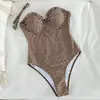 Bikini Sexy con Espalda Descubierta, Estilo Europeo 2026, Estampado de Cuadros Maillard, Encaje, Corte Ajustado, con Tirantes Desmontables para Mujer