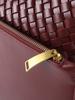 Bolsa de mão de alta qualidade com textura tecida para mulheres, bolsa de compras de mão de moda simples, bolsa de grande capacidade para deslocamento