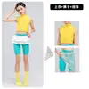 Ropa de Baile para Niñas, Chaleco Amarillo de Cuello Alto, Atuendo de Práctica, Atuendo de Presentación, Modelo de Entrenamiento de Yoga Jazz