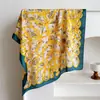 Bufanda cuadrada pequeña de lujo, ligera y de nuevo estilo, con estampado de seda, para primavera y verano, estilo coreano, con flores, profesional.