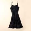Camisón de verano de seda con tirantes para mujer, delgado, transpirable, sin mangas, encaje, seda de morera, enagua, enagua, verano para mujer