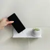 Estante de Almacenamiento de Pared Acrílico sin Perforaciones Estante Flotante Estante de Pared Montado en Pared para Cocina Baño Sala de Estar Estante de Almacenamiento de Pared
