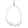 Pulsera Micro-incrustada Zircón Trébol de Cuatro Hojas Elegante Ajustable de Tirar Diseño Nicho Lujo Ligero Pulsera Combinable para Mujer