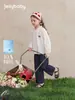 Jeans Jerry Baby para Niños Grandes Pantalones de Niña Estilo Francés Bordados Pantalones Largos de Bebé Corte Holgado Pantalones Rectos de Otoño para Niños
