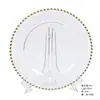 Prato de Pérolas Xinsen Personalidade Criativa Estilo Europeu e Americano Vidro Transparente Prato de Pérolas Douradas Prato para Bolo Prato Ocidental Prato Lateral de Pérolas Douradas