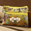 Artesanías con Características Chinas para Extranjeros Nanjing Yunjin Algodón de Doble Tiro Billetera Pequeña para Mujer Cartera Bordada
