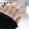 Anel Minimalista Liso de Zircônia Design de Nicho Luxo Leve Full Diamond Favos de Mel Empilhável Moda Anel Fechado Acessório de Joia
