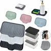Plato para jabón de silicona de venta caliente, bandeja para fregadero con drenaje, antideslizante, diseño simple, abertura de drenaje grande, antideslizante