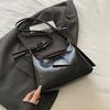 Bolsa de Hombro Nueva de Color Sólido de Moda para Mujer Verano 2025, Bolso de Hombro Simple y Elegante, Bolso de Mano, Bolso Tipo Dumpling de un Solo Hombro