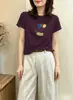 Camiseta de algodón acanalado de trece filas, fuente física, para mujer, directo de fábrica, top de manga corta ajustado, suministro exclusivo segunda tanda de verano