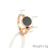 Anillos Redondos Negros Estilo Coreano y Japonés, Accesorios de Moda Personalizados de Acero de Titanio, Anillos de Celebridad de Internet que No se Desvanecen, Venta al por Mayor de Fábrica en Stock