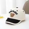 Gorra para bebé de colores combinados para niña, gorro para bebé niño, temporada de primavera y otoño, dibujos animados, algodón, oso, visera solar linda, gorra de béisbol