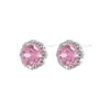 Brincos de Prata S925 com Pino Simples e Doces de Flor Cortada em Rosa, Personalizados, Luxo Leve, Alto Padrão, Compactos, Modernos e Delicados