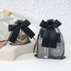 Bolsa de Rede Estilo Ins Bolsa de Presente de Aniversário para Batom e Cosméticos Laço de Fita Bolsa de Presente Bolsa de Presente para Doces