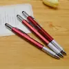 Bolígrafo destornillador multifunción de lote pequeño herramienta de plástico bolígrafo de seis en uno nivel táctil bolígrafo de regalo publicitario