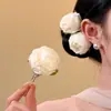 Flor de Cerejeira Aquarela Flor Simulada Grampo de Cabelo Novo Estilo Atmosfera Elegante Penteado Flor de Cabelo Grampo Curto Combinação com Qipao Adorno de Cabelo