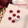 Año Nuevo Rojo Lunares Lazo Arte de Uñas Joyería Rojo Chino Carácter de Bendición Lingote Propicio Deseoso Accesorios de Uña Portátiles
