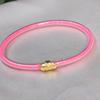 Pulsera de 10 Capas de Cinta con Polvo Dorado Loto Dorado Manguera de Silicona Transparente Pulsera Jelly Pulsera de Yoga