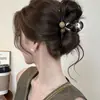 Pinza de Garra Doble de Perlas de Alta Gama para Mujer, Pasador para la Parte Trasera de la Cabeza, Pinza de Tiburón Grande para el Cabello, Nuevo Pinza para el Cabello Simple y Elegante 2025