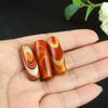 Ágata Roja de los Reinos Combatientes Cuentas Dzi Cuentas Individuales Ágata Natural con Patrón de Seda Envuelto Colgante Largo Estrangulador Colgante