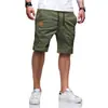 Shorts Esportivos Casuais Masculinos de Verão Estilosos ao Ar Livre Europeus e Americanos Cor Sólida com Cordão Reta Venda por Atacado