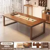 Escritorio de Madera Maciza para Sala de Estar, Escritorio Largo Grande, Mesa Rectangular de Estudio, Mesa Larga de Lectura, Banco de Trabajo para el Hogar