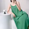 Camisón holgado de algodón y seda con estampado para mujer, ropa de casa, informal, sexy, vestido largo, falda, pijama, nuevo estilo de primavera