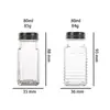 En stock cocina botella pequeña de condimento al por mayor botella de pimienta frasco de condimento botella de sal para barbacoa frasco rociador de vidrio embotellado