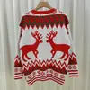 Vestido Super Fogo para Casal Outono e Inverno Novo Solto Explosivo Fashionável Estilo Preguiçoso Masculino e Feminino Igual Suéter de Natal Ano Novo