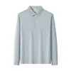 [Estiramiento Modal] Camisa Polo de Manga Larga para Hombre, Top Antibacterial 10A para Negocios Casual, Nueva Colección de Otoño, Camiseta con Cuello