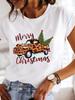Playera Manga Corta Estampado Gráfico Ropa Vestimenta Mujer Gato Ca