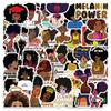 50 cantor Melanin Poppin adesivos guitarra animada skate personalizado bagagem computador adesivos à prova d'água