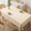 Toalha de Mesa Shaji Feng 2025 Nova Impermeável e à Prova de Óleo Tecido de Fio Sem Lavagem Protetor de Mesa Luxo Simples Acessível