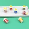 Llavero de simulación de palomitas de maíz, pegamento en crema, accesorios de resina, adornos para casa de muñecas, comida en miniatura para jugar