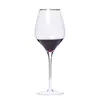 Estilo Lujo Ligero Copa de Vino Tinto con Borde Dorado, Copa de Cáliz, Copa de Cóctel de Vidrio, Copa de Champán para Bar, Copa de Vino