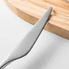 Juego de Cubiertos para Filete de Acero Inoxidable 304 Tenedor Cuchillo Cuchara Mango Creativo Engrosado Tenedor Cuchara Vajilla Occidental Cuchara de Postre