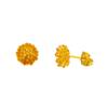 Atacado estilo étnico moda cobre banhado 24k real ouro flor brincos simples rosa vietnamita areia ouro brincos para mulheres