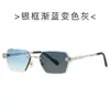 Nuevas Gafas de Sol Fotocromáticas de Montura Cuadrada Clásica, Elegantes Gafas de Sol Sin Montura Sensibles a la Luz que Cambian de Color, Protección Solar Versátil 2519A