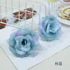 Flor de Rosa Simulada de 8 cm Estilo Europeo Rosa de Otoño Gorro de Doctor Decoración Hecha a Mano DIY Flor para Decoración de Pasteles Tienda de Postres