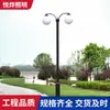 Lámpara de patio de doble cabeza 3,2 m 3 cabezas 5 cabezas esférica exterior parque comunitario luz de paisaje jardín farola ultra brillante estilo europeo