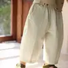 Pantalones Casuales de Verano para Niños y Niñas, Elegantes Pantalones Cortos de Moda Coreana y Japonesa Estilo Retro